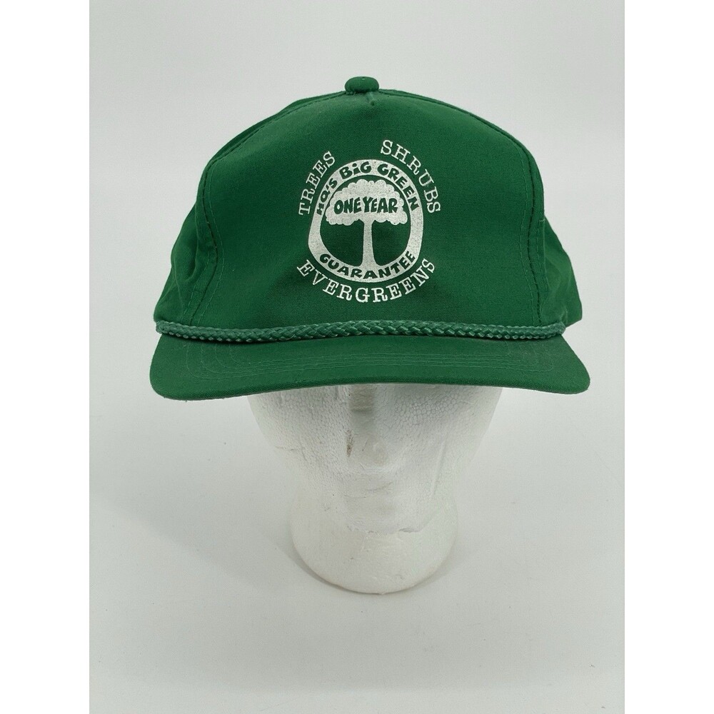 Vintage Green Rope Snapback Dad Hat 90s Landscaping Advertising Cap Yupoong